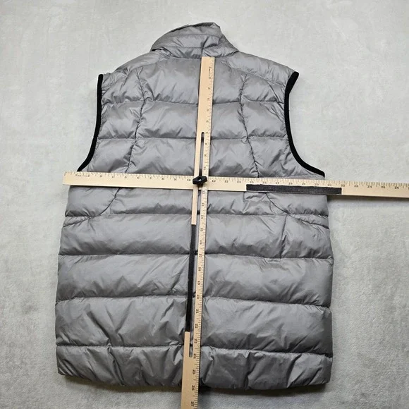 RLX Ralph Lauren Down Puffer Vest Mens Large Silver Zip Nylon